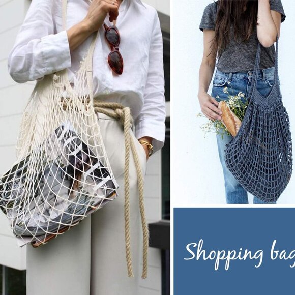 Mesh Produce Bags, 5 Pack Reusable Cotton Mesh Grocery Bag Washable Cotton Strin - Picture 7 of 9